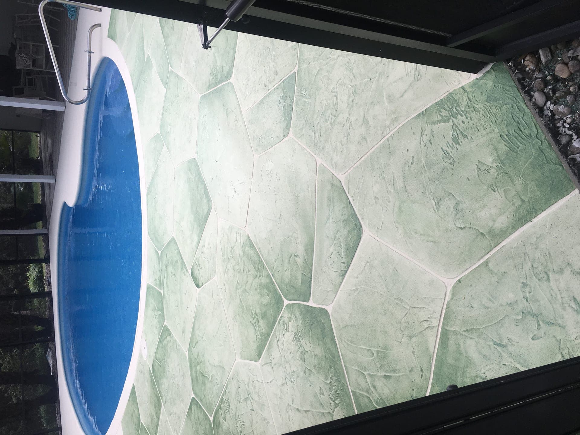 Green flagstone repair project