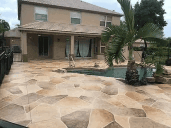 Pool deck resurfacing
