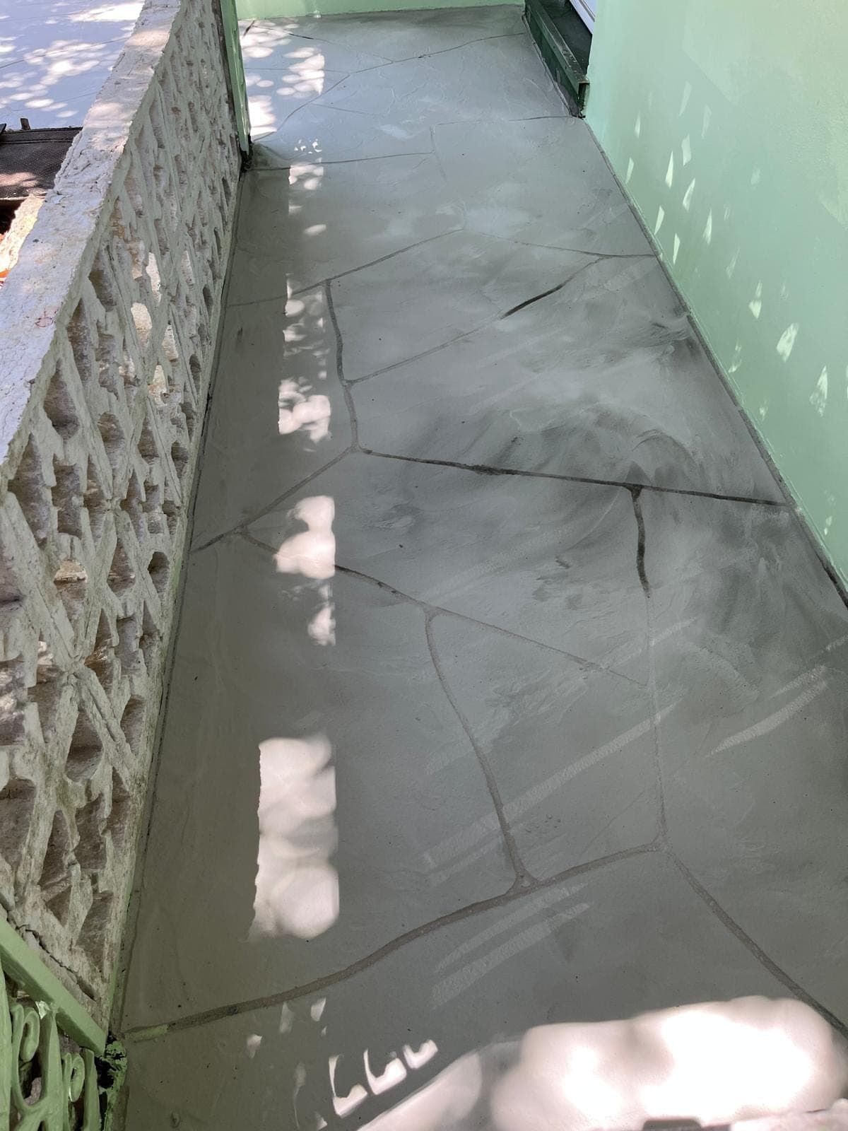 Walkway after crack repair